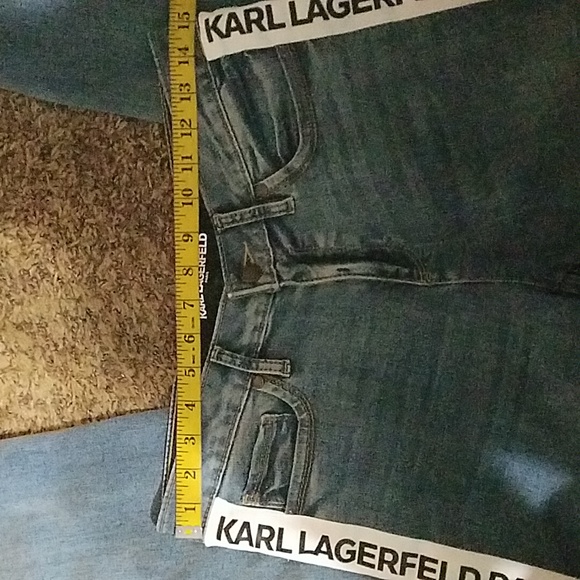 Karl Lagerfeld Blue Women's Jeans, Size:6, Measurements In Pictures - Picture 8 of 11